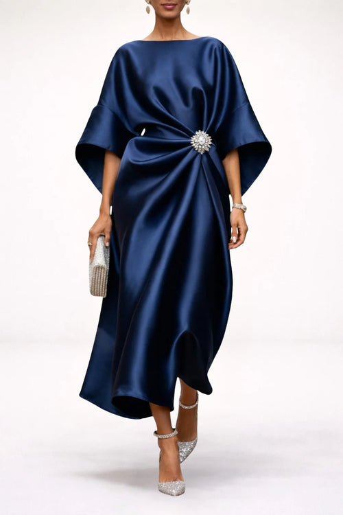 El vestido largo de satén Isadora